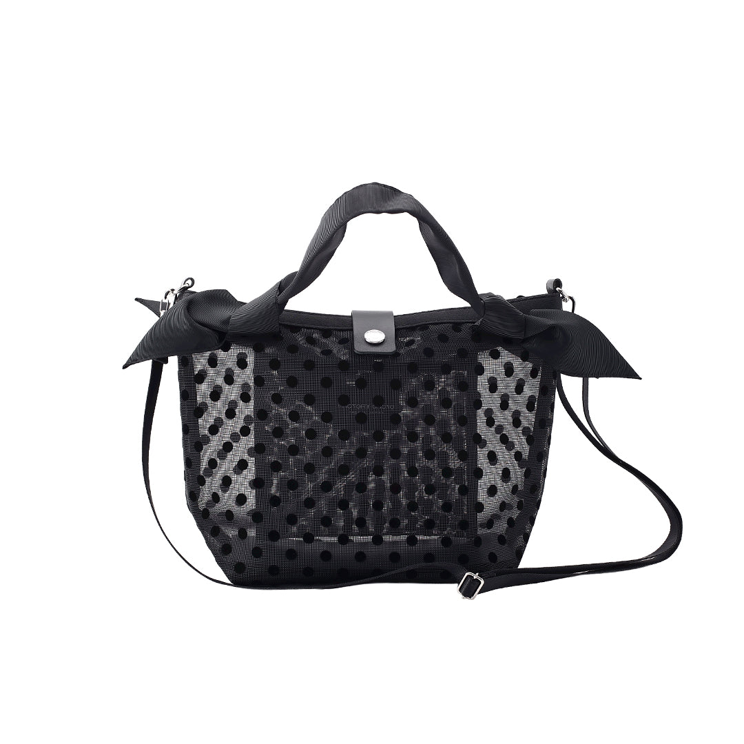 TULLE RIBBON SHOULDER MINI