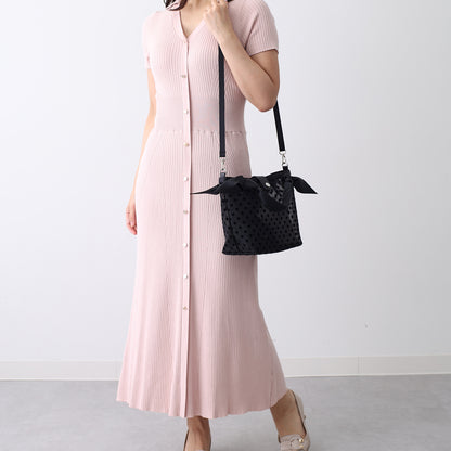 TULLE RIBBON SHOULDER MINI